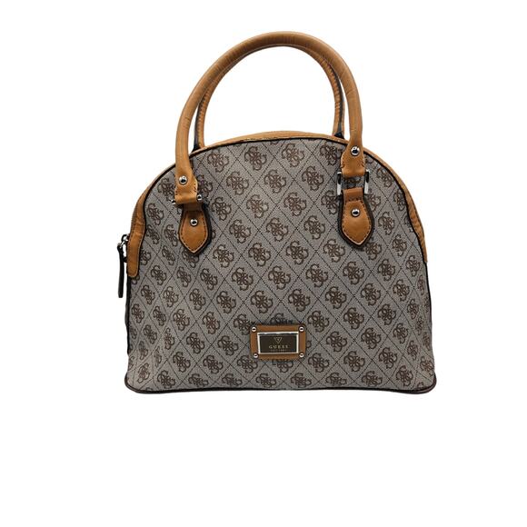 Guess‎ by Marciano Women's Satchel Purse Handbag Tan Brown EUC - Picture 1 of 13